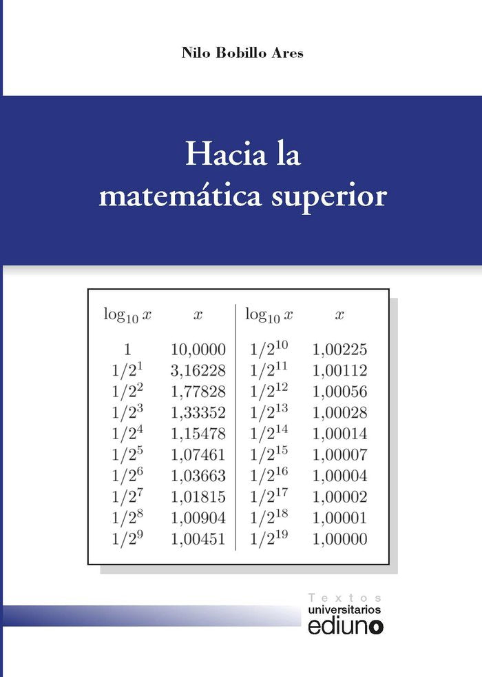 Hacia la matemática superior, de Bobillo Ares, Nilo | portada del libro