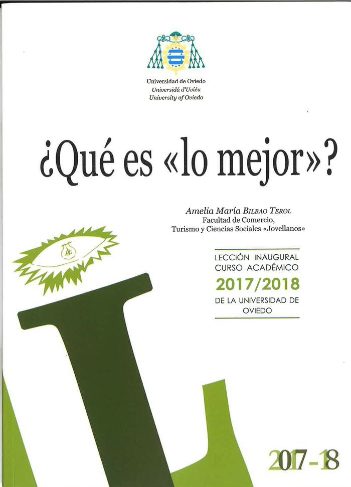 ¿Qué es "lo mejor"?, de Bilbao Terol, Amelia María | portada del libro