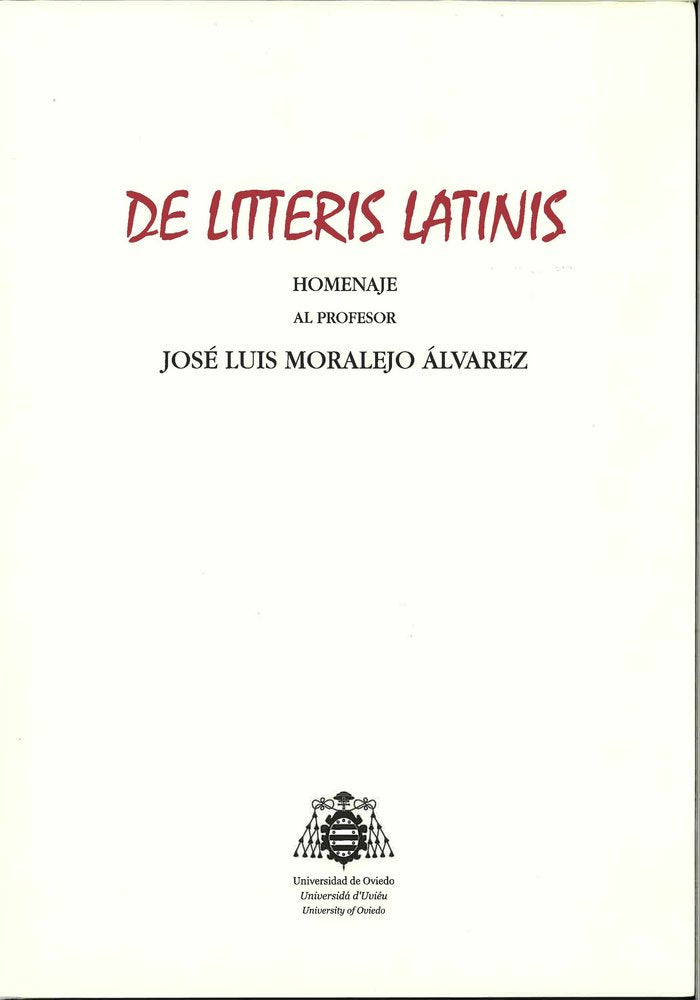 De Litteris Latinis, de Moralejo Álvarez | portada del libro