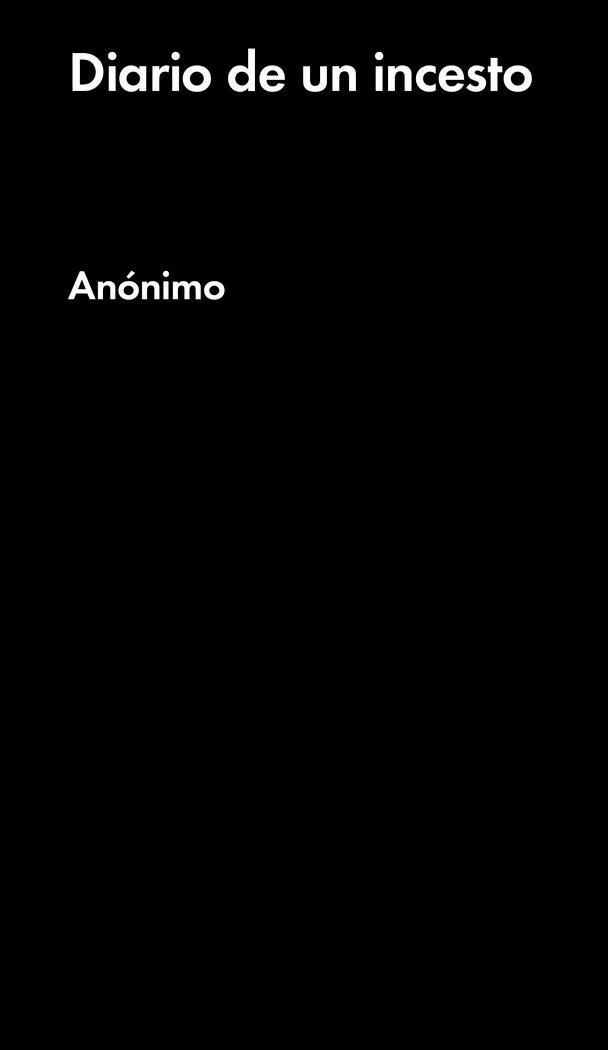 Diario de un incesto, de Anónimo | portada del libro