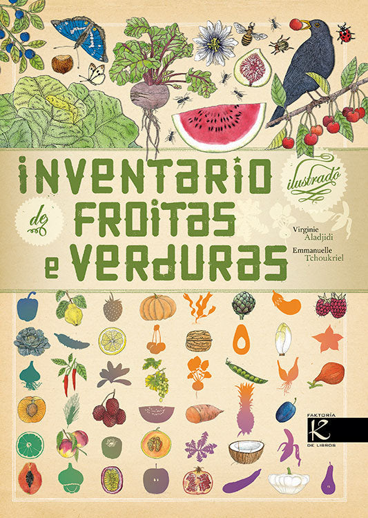 Inventario ilustrado de froitas e verduras, de Aladjidi | portada del libro