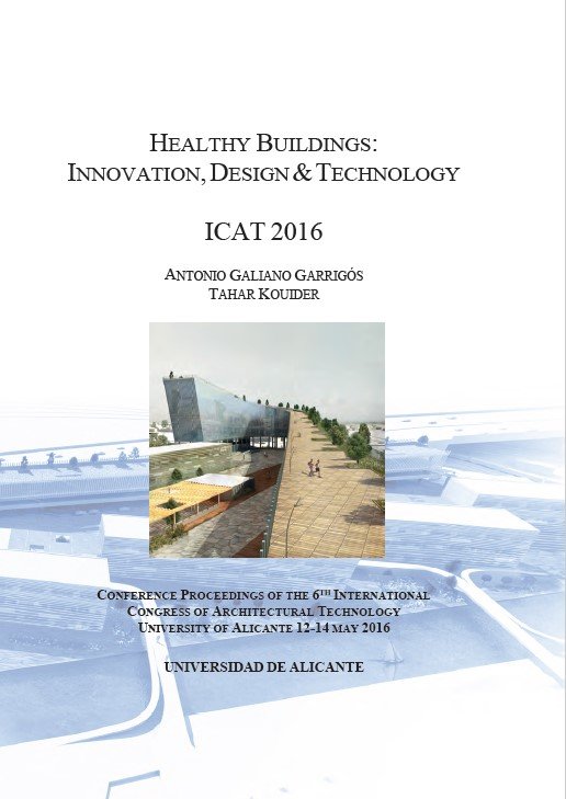 Healthy buildings: Innovation, design & technology. ICAT 2016, de Galiano Garrigós, Antonio | portada del libro