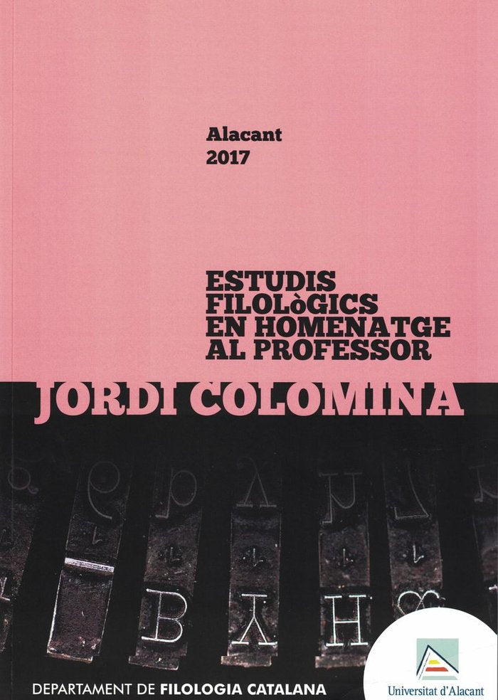 Estudis filològics en homenatge al professor Jordi Colomina | portada del libro