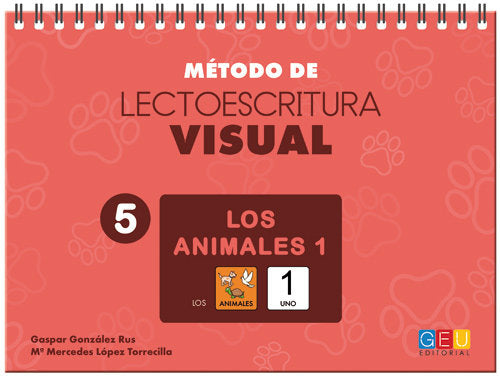 Método de lectoescritura visual 5. Los animales 1, de González Rus, Gaspar | portada del libro
