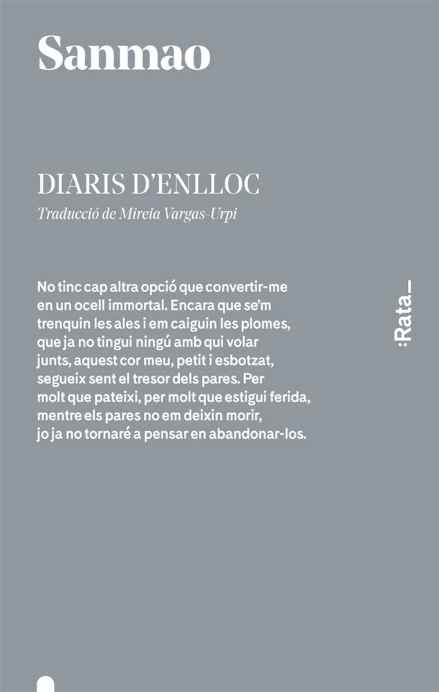 Diaris d'enlloc, de Sanmao | portada del libro