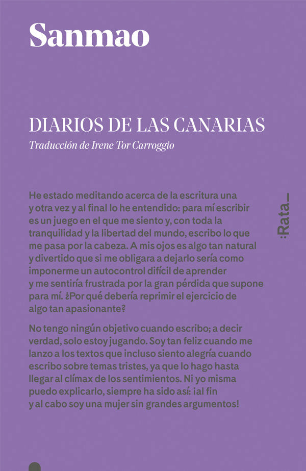 Diarios de las Canarias, de Sanmao | portada del libro