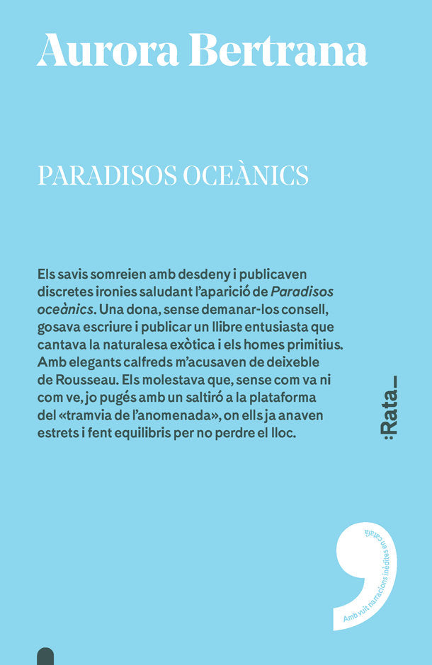 Paradisos oceànics, de Aurora Bertrana | portada del libro
