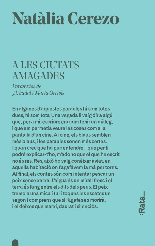 A les ciutats amagades, de Cerezo, Natàlia | portada del libro