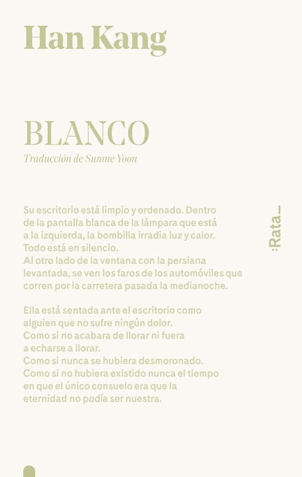 Blanco, de Han Kang | portada del libro