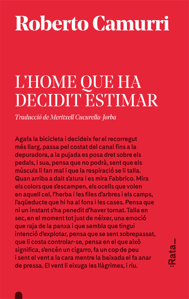 L'HOME QUE HA DECIDIT ESTIMAR, de CAMURRI, ROBERTO | portada del libro