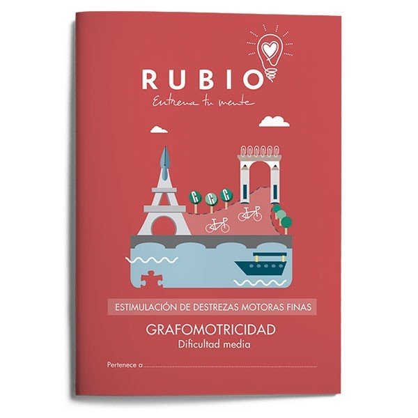 Estimulación de destrezas motoras finas: grafomotricidad (dificultad media), de FUNDACIÓN CUADERNOS RUBIO | portada del libro