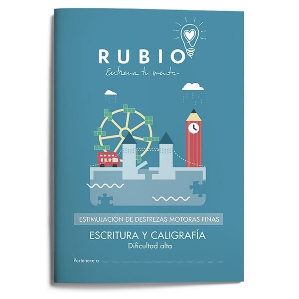 Estimulación de destrezas motoras finas: escritura y caligrafía (dificultad alta), de FUNDACIÓN CUADERNOS RUBIO | portada del