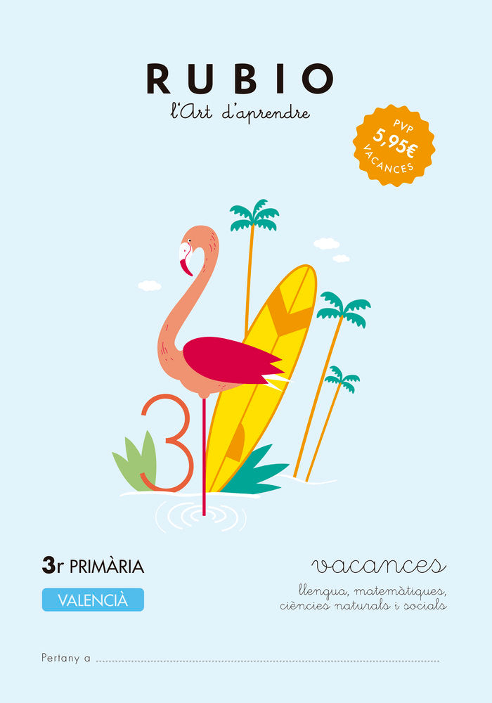 Vacances RUBIO 3r Primària (valencià), de Varios autores | portada del libro