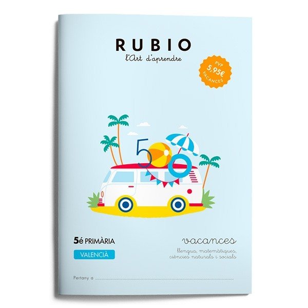 Vacances RUBIO 5è Primària (valencià), de Varios autores | portada del libro