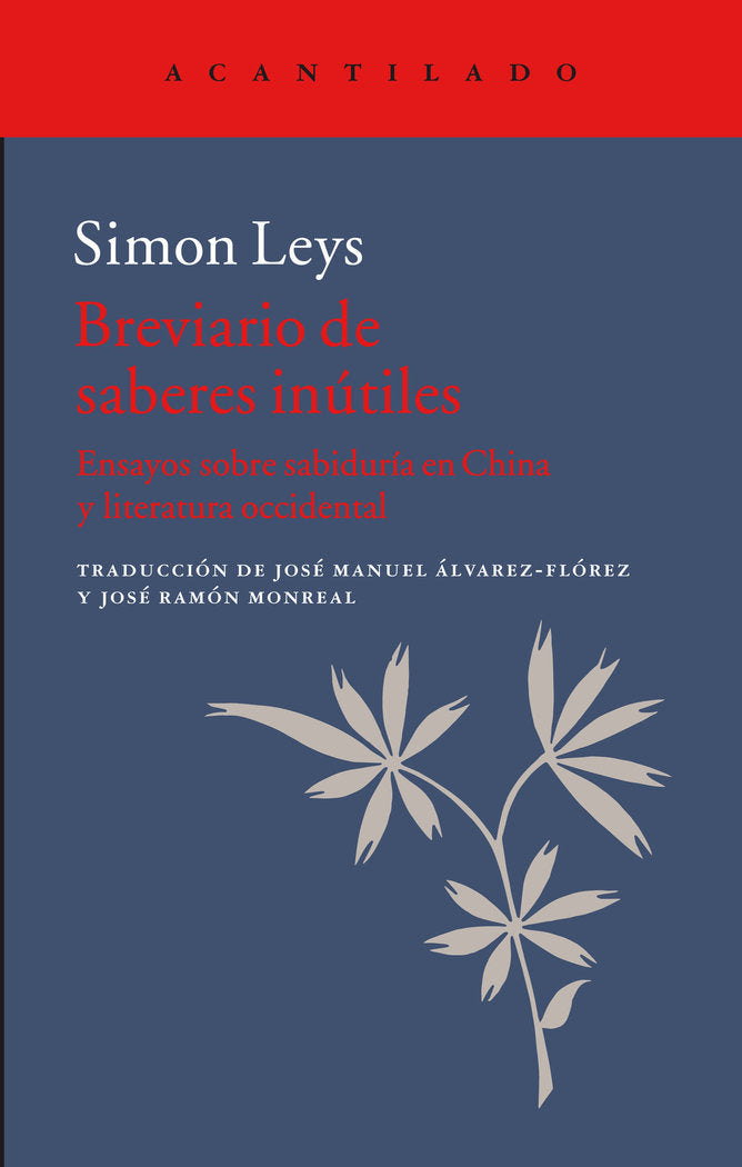 El libro de los saberes inútiles, de Leys, Simon | portada del libro