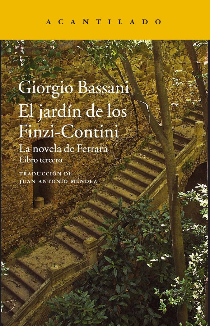 El jardín de los Finzi-Contini, de Bassani, Giorgio | portada del libro