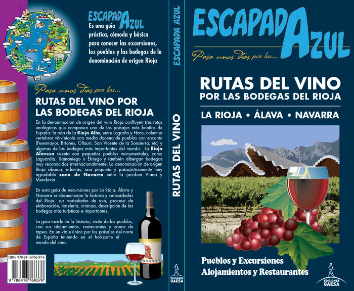 Rutas del Vino por las Bodegas del Rioja, de Monreal, Manuel | portada del libro