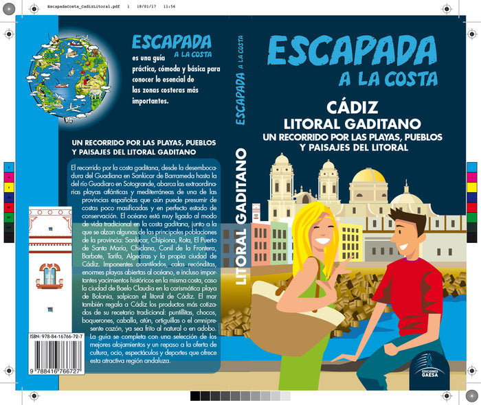 Litoral Gaditano Escapada Azul, de Cabrera, Daniel | portada del libro
