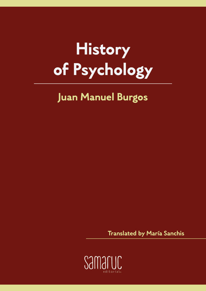 HISTORY OF PSYCHOLOGY, de Burgos, Juan Manuel | portada del libro