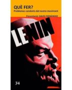 QUE FER, de Vladimir Ilich Lenin | portada del libro