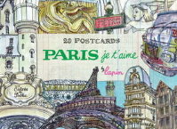 PARIS JET T AIME 20 POSTCARDS, de LAPIN | portada del libro