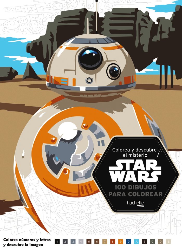 Colorea y descubre el misterio Star Wars, de Hachette Heroes | portada del libro