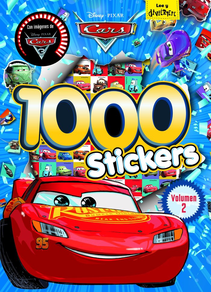Cars. 1000 stickers. Volumen 2, de Disney | portada del libro