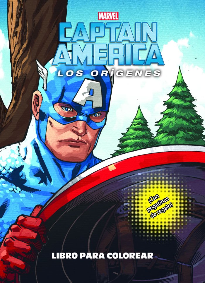 Capitán América. Los orígenes. Libro para colorear, de Marvel | portada del libro