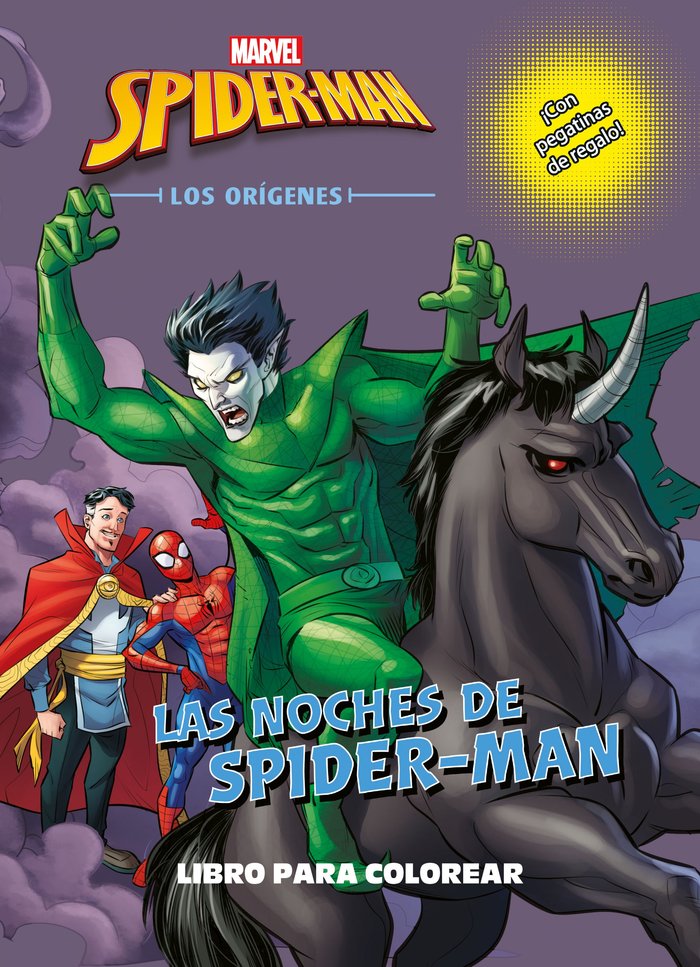 Spider-Man. Los orígenes. Las noches de Spider-Man. Libro para colorear, de Marvel | portada del libro