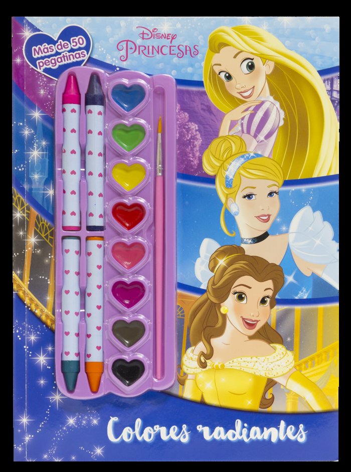 Princesas. Colores radiantes, de Disney | portada del libro