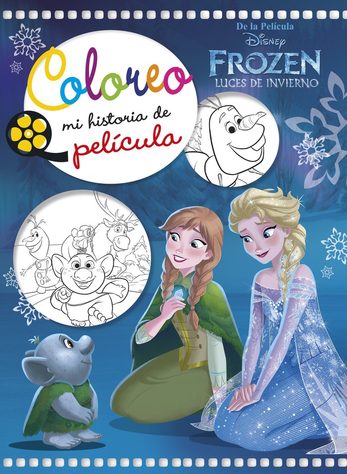 Frozen. Luces de invierno. Coloreo mi historia de película, de Disney | portada del libro