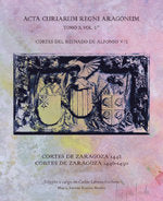Cortes del Reinado de Alfonso V/2: Cortes de Zaragoza 1442. Cortes de Zaragoza 1446-1450, de LALIENA CORBERA | portada del li
