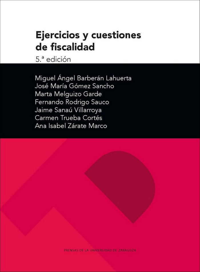 Ejercicios y cuestiones de fiscalidad (5.ª edición), de Barberán Lahuerta | portada del libro