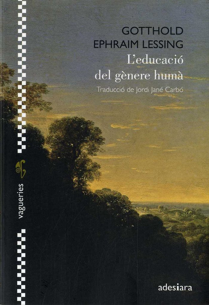 EDUCACIO DEL GENERE HUMA, L', de EPHRAIM LESSING, GOTTHOLD | portada del libro
