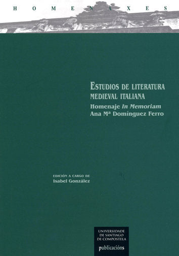 Estudios de literatura medieval italiana, de Varios autores | portada del libro