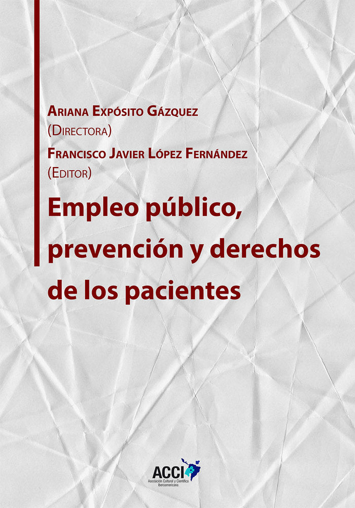 Empleo público, prevención y derechos de los pacientes | portada del libro
