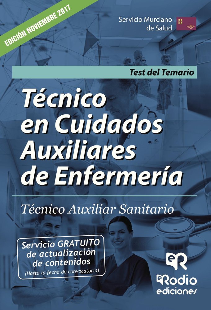 Técnico en Cuidados Auxiliares de Enfermería. Servicio Murciano de Salud. Test del Temario, de Varios autores | portada del l