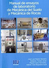 Manual de ensayos de laboratorio de Mecánica del Suelo y Mecánica de Rocas, de Pastor Navarro | portada del libro