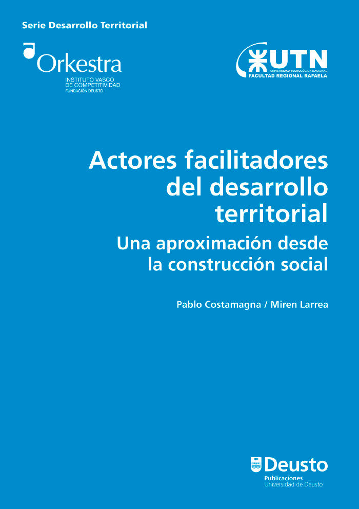 Actores facilitadores del desarrollo territorial, de Costamagna | portada del libro