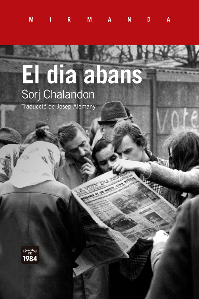 El dia abans, de Chalandon, Sorj | portada del libro