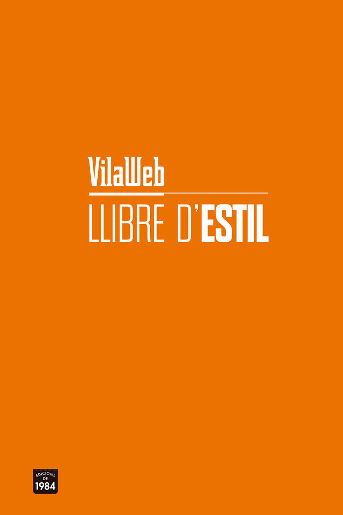 LLIBRE D'ESTIL, de VilaWeb | portada del libro