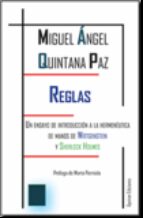 Reglas, de Miguel Ángel Quintana Paz | portada del libro