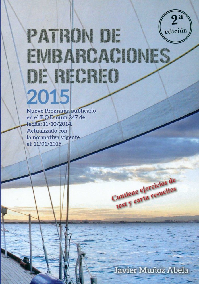 PATRON DE EMBARCACIONES DE RECREO, de MUÑOZ ABELA | portada del libro