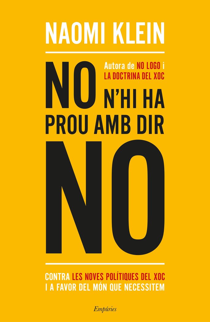 No n'hi ha prou amb dir no, de Klein, Naomi | portada del libro