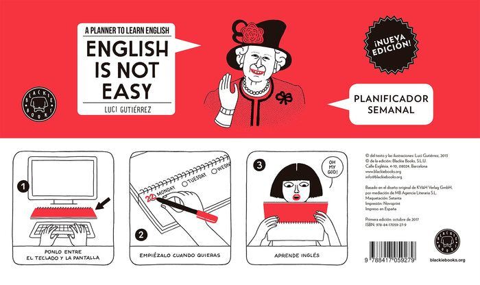 English is not Easy - Planificador semanal (Nueva edición), de Gutiérrez, Luci | portada del libro