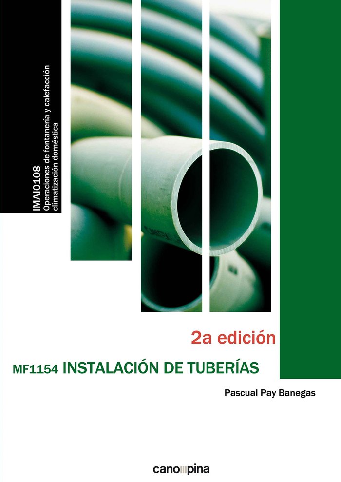 Instalación de tuberías MF1154, de Pay Banegas, Pascual | portada del libro