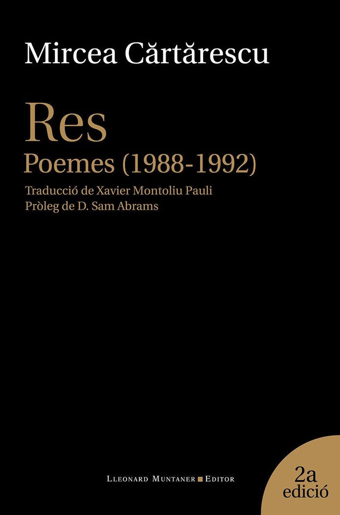 Res, de CARTARESCU | portada del libro