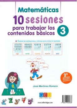 10 sesiones para trabajar los contenidos básicos. Cuaderno 3, de Martínez Romero, José | portada del libro