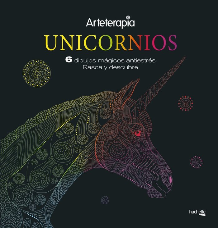 Arteterapia.áUnicornios. 6 dibujos mágicos: rasca y descubre, de Varios autores | portada del libro