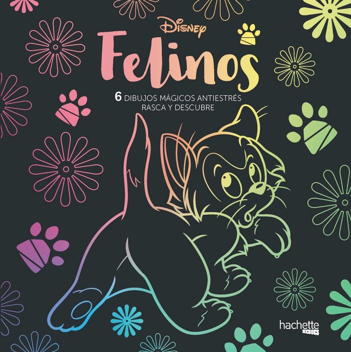 Arteterapia. Felinos Disney. 6 dibujos mágicos, de Varios autores | portada del libro
